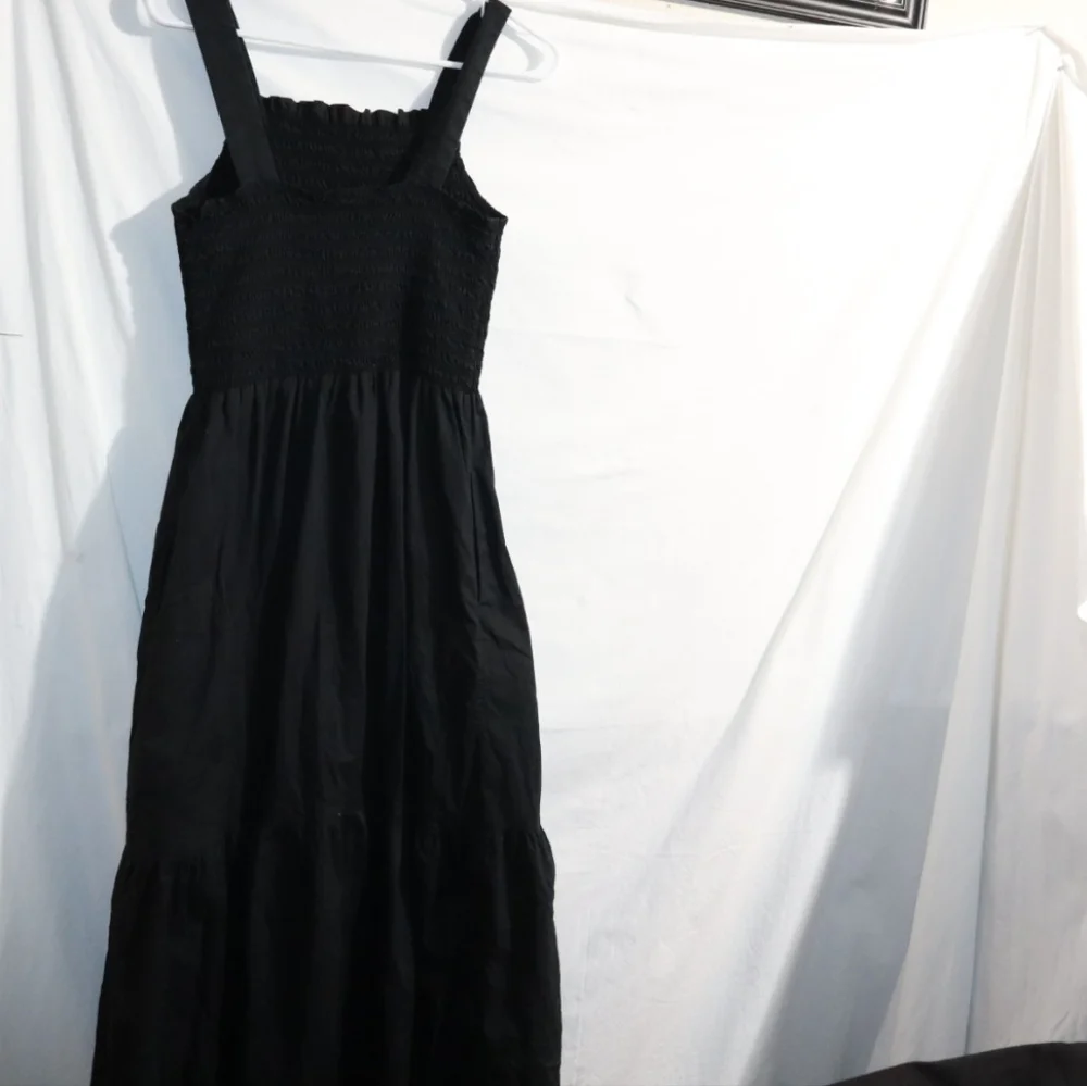 Everlane Black Cotton Smock Dress Long - Picture 7 of 15